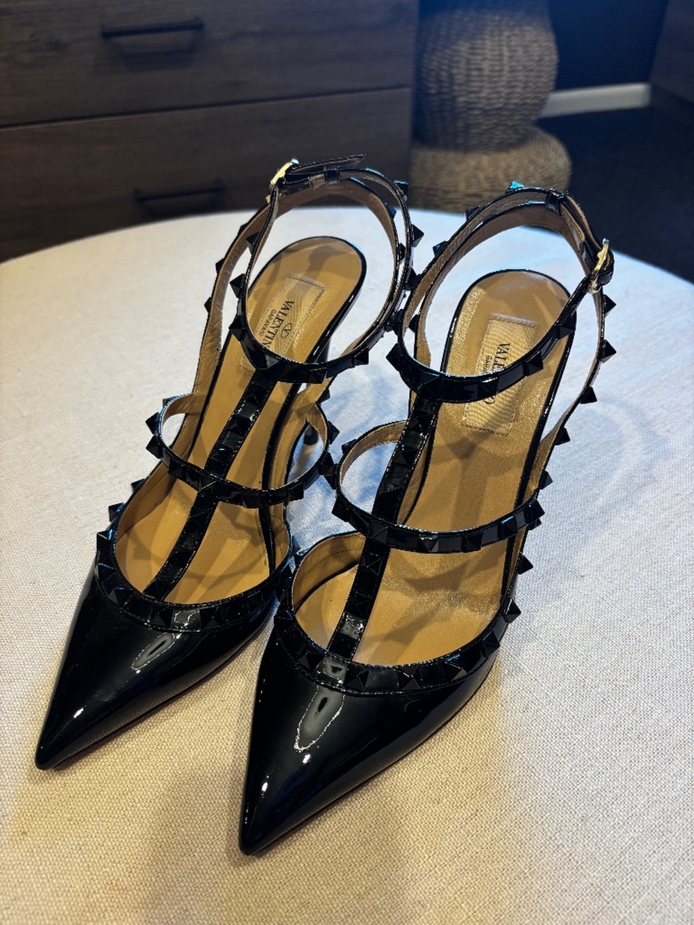 Valentino Garavani Rockstud Patent Leather Pumps